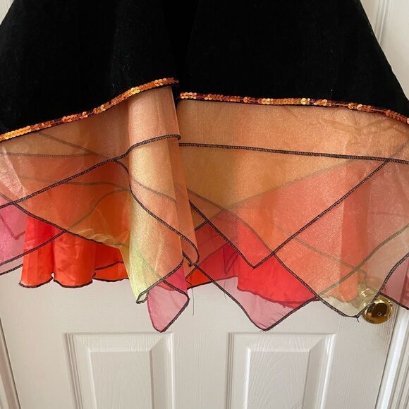 Chasing Fireflies Autumn Whimsical Asymmetrical Velvet Sequins Girls Dress 12 - Picture 4 of 16